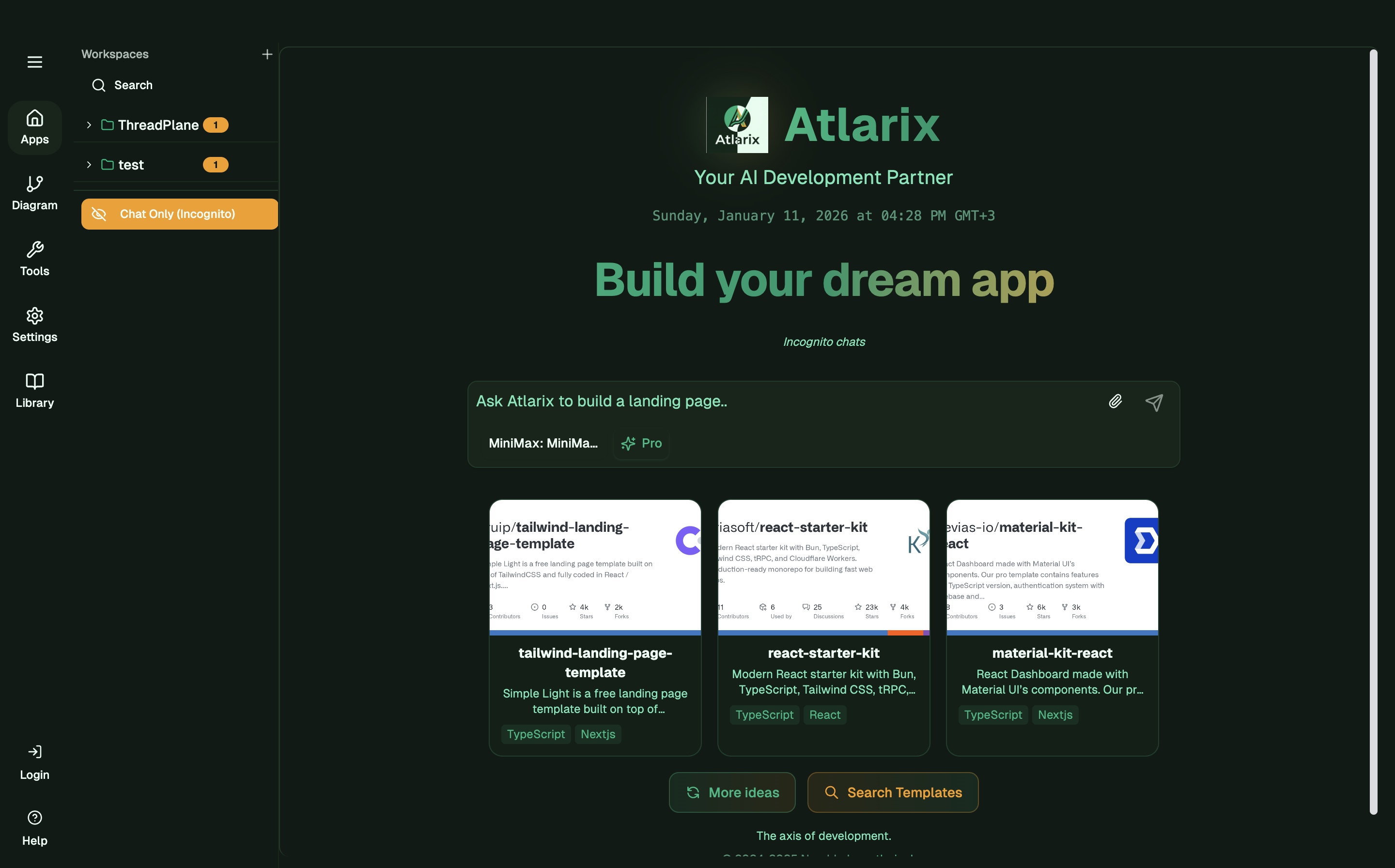 Atlarix dark theme